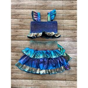 Evie's Closet Fruity Pebbles Mermaid Metallic Skort Set 3T